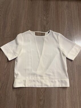 Valette White Short Sleeve Boxy Blouse